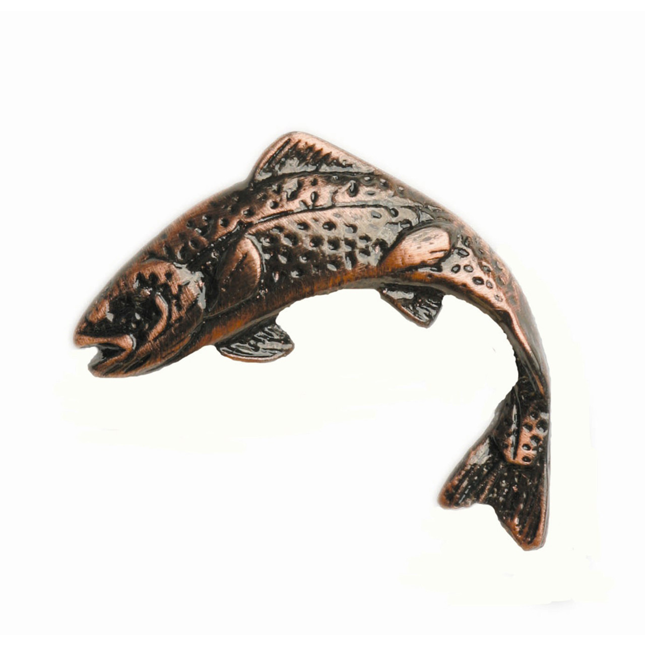 Trout Cabinet Knobs - Set of 2 - Nickel Finish - 2 1/2W x 2H from Black Forest Decor