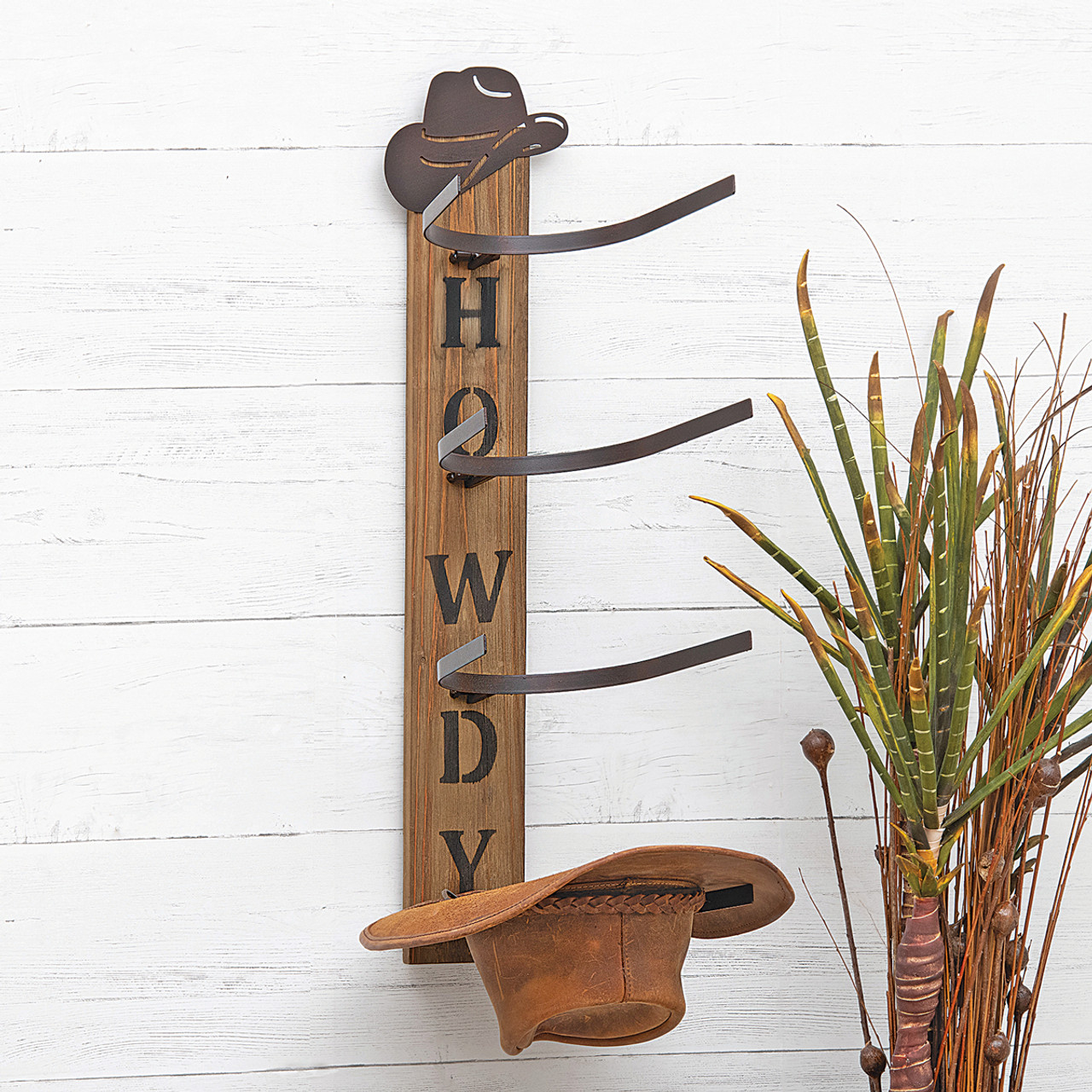 Howdy Cowboy Hat Rack