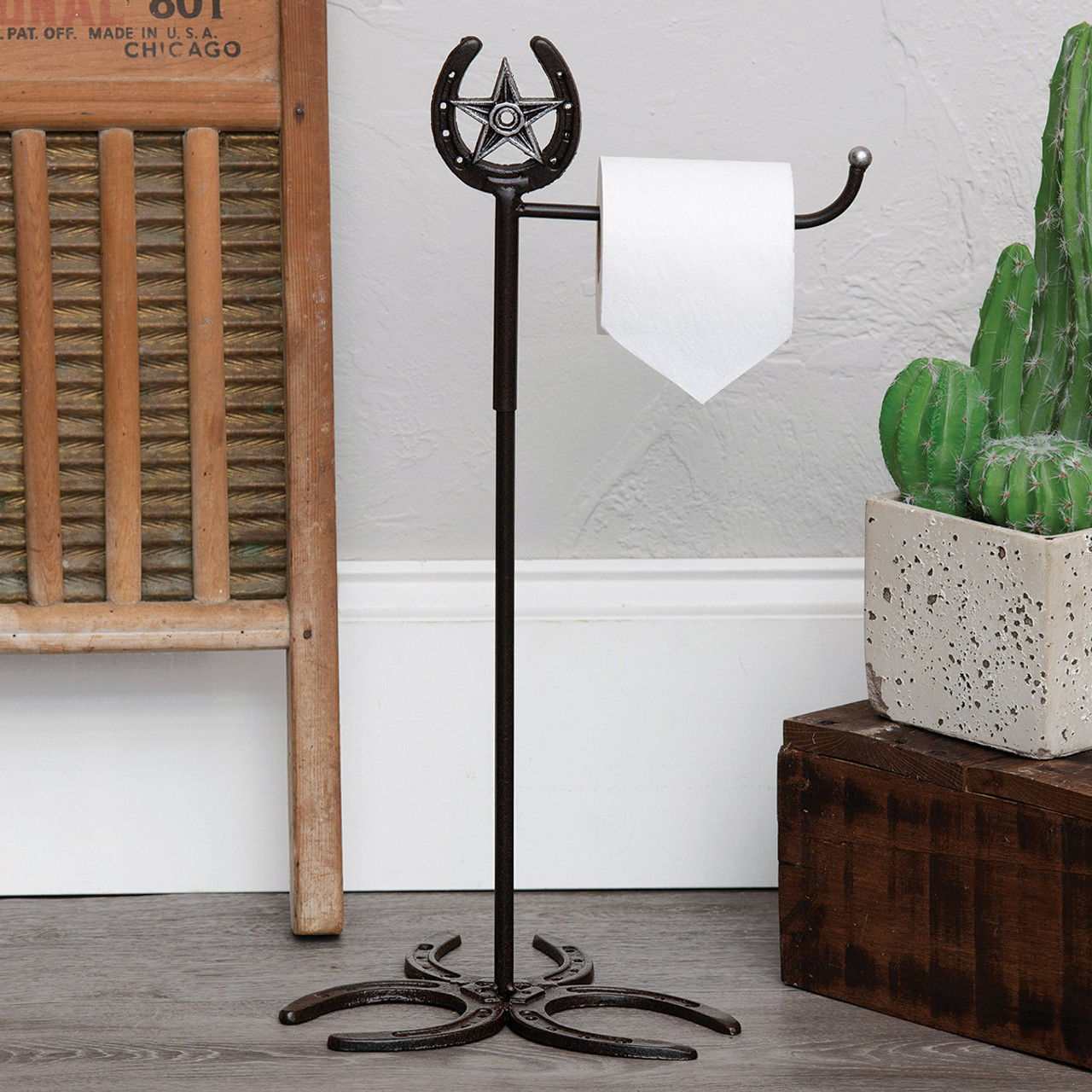 Horseshoe Toilet Paper Stand