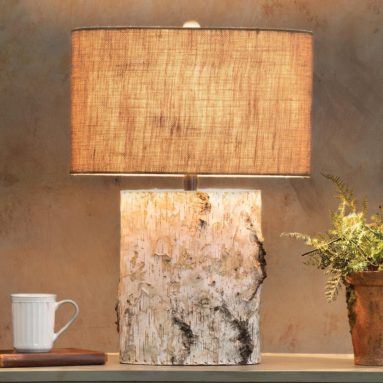 birch wood lamp