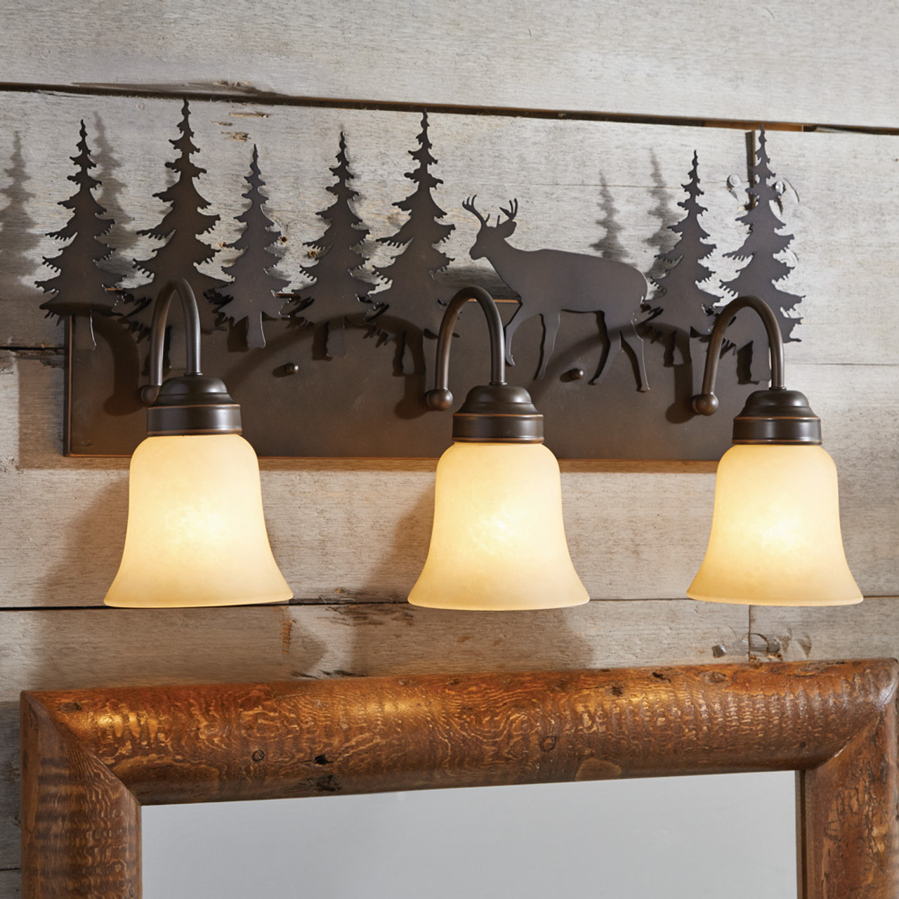 Canyon Vanity Light Light Black Forest Decor