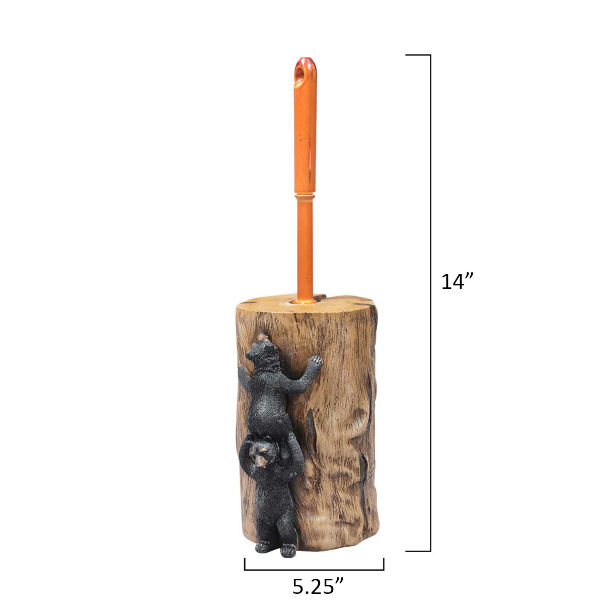 Climbing Black Bears Toilet Brush Holder Black Forest Decor
