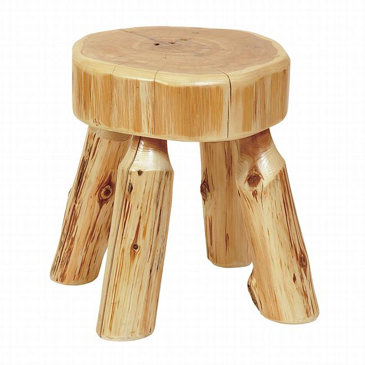 Cedar Log Foot Stool