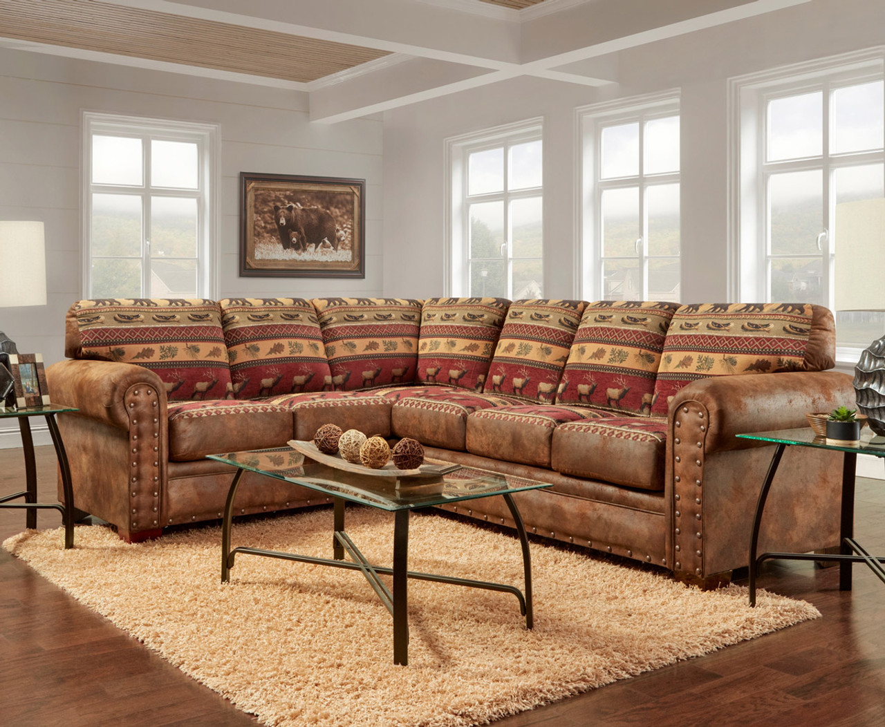 Forest Tapestry 2 Piece Sectional Sofa