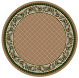 Evergreen Rug - 8 Ft. Round | Black Forest Decor