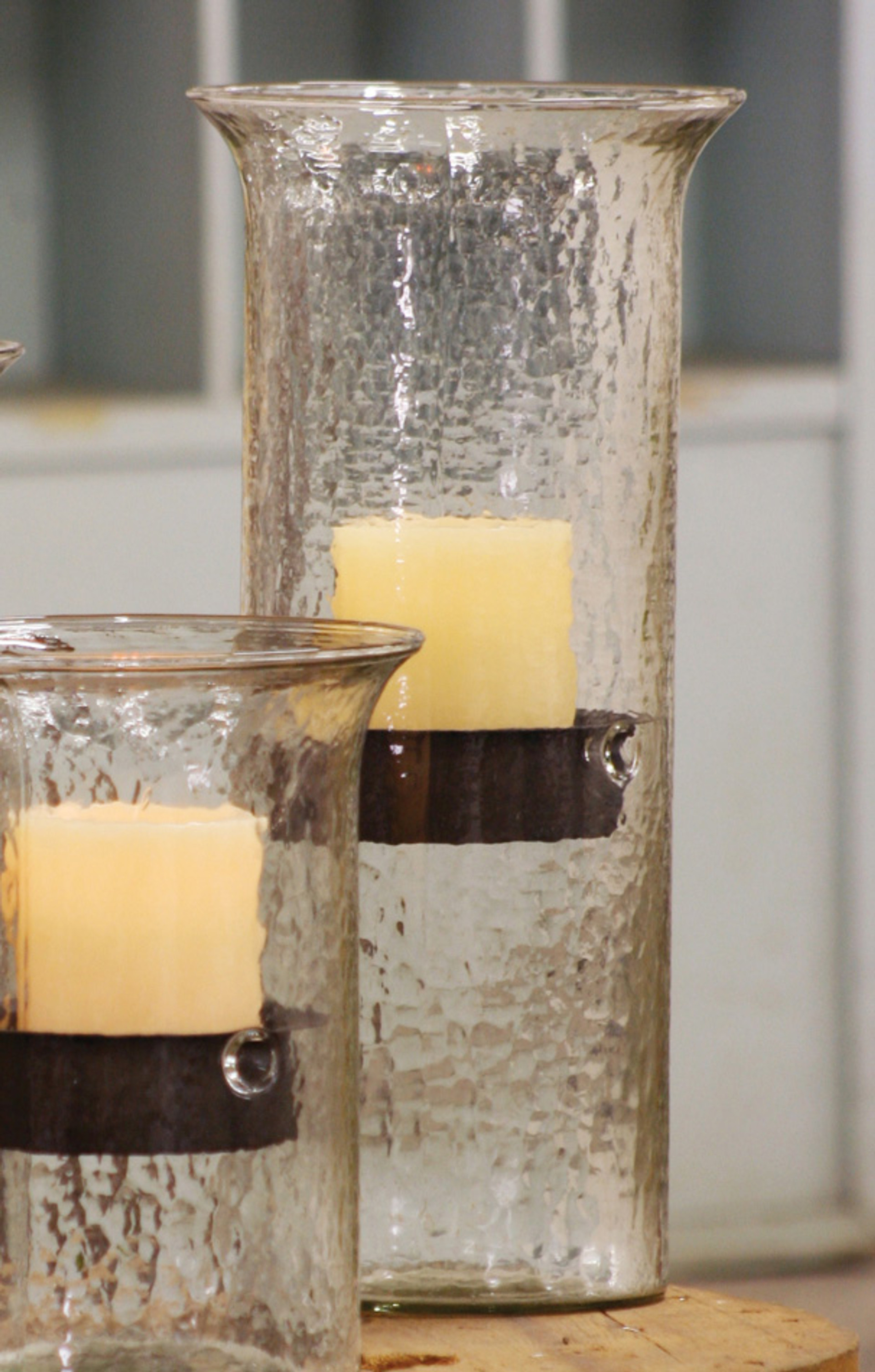 Rustic Candle Holders Large Glass Mountain Candle Holder Black