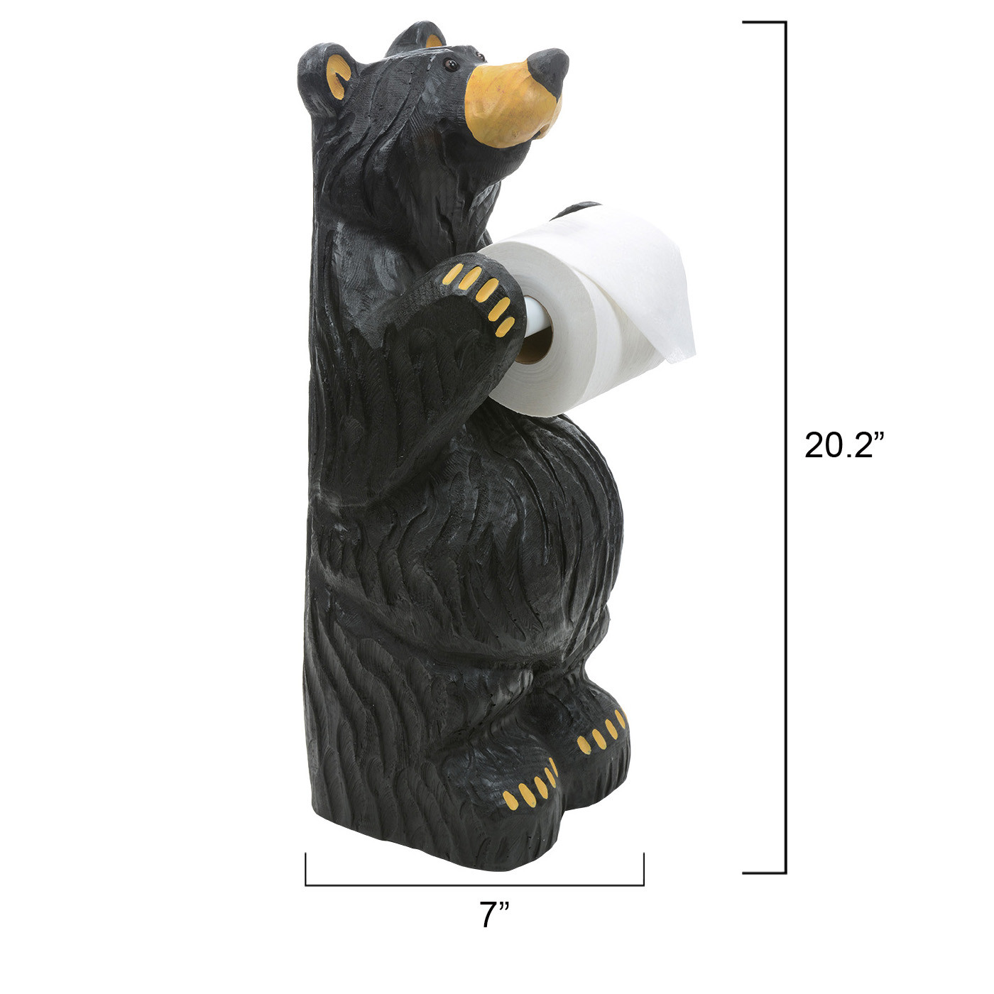 Little Bear Toilet Paper Holder Black Forest Decor