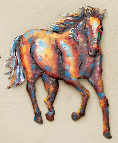 Sunset Run Horse Metal Wall Art Black Forest Decor