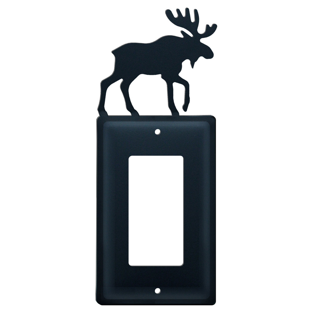 Wrought Iron Bear Single GFI Cover Black Forest Decor