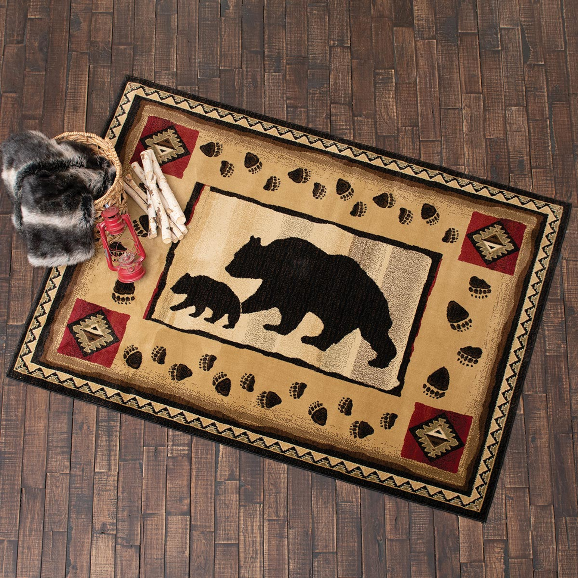 Rustic Wildlife Rugs, Including Bear Themed Rugs Black Forest Décor