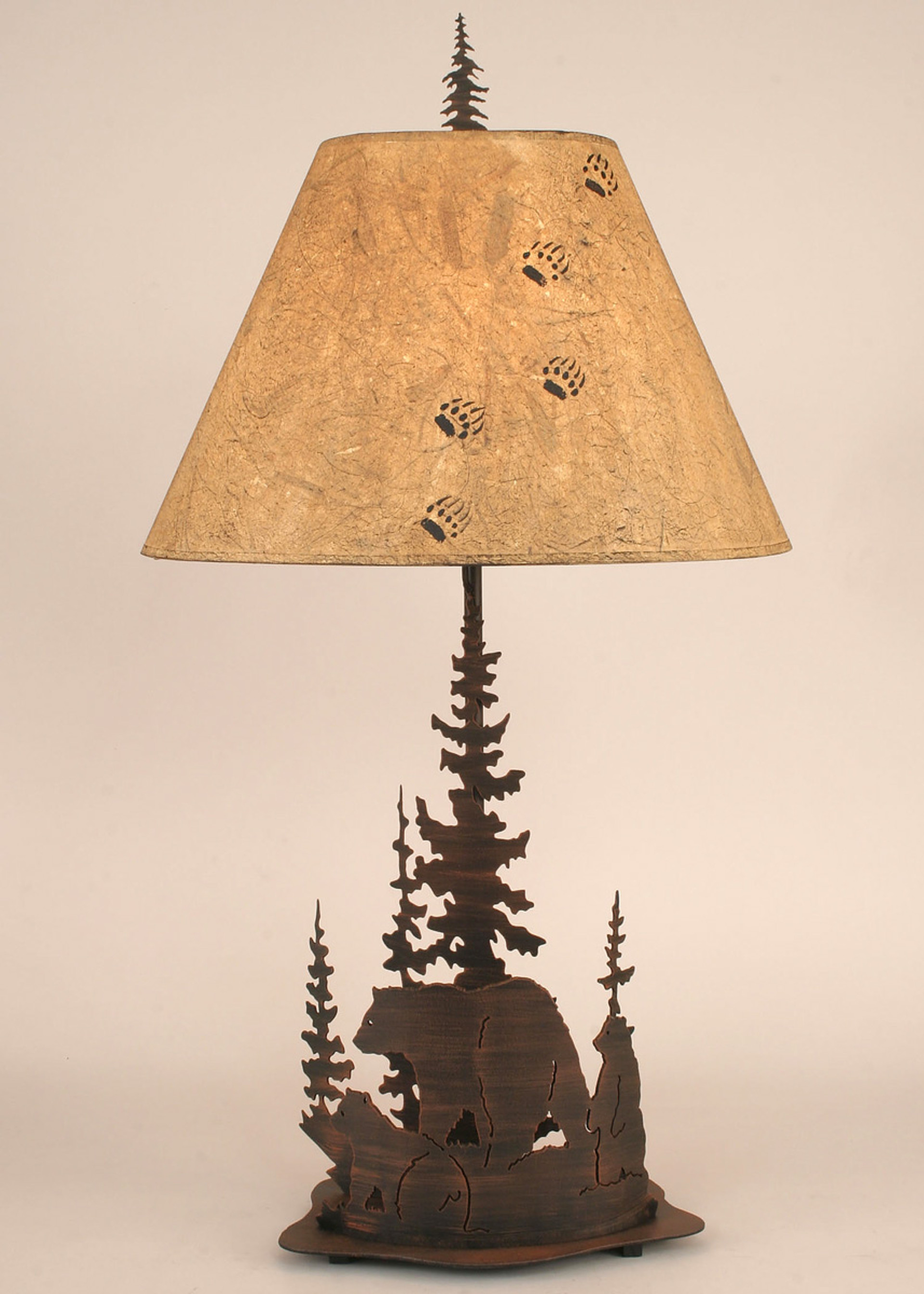 Bear Metal Art 3D Lamp Black Forest Decor