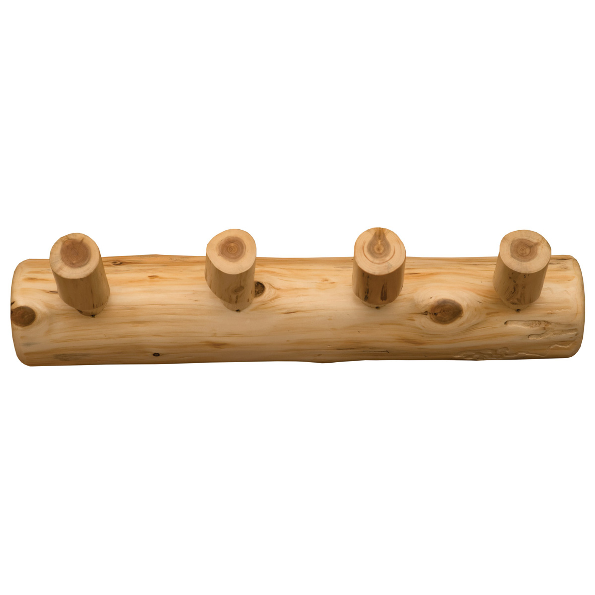 Cedar Log Wall Coat Rack 24 Inch Black Forest Decor