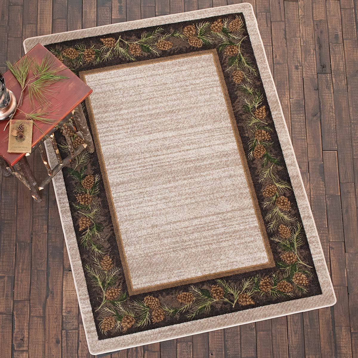 Pine Grove Rug 4 x 6 Black Forest Decor