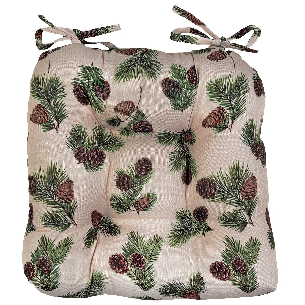 Pinecone Ridge Chair Pad Black Forest Decor