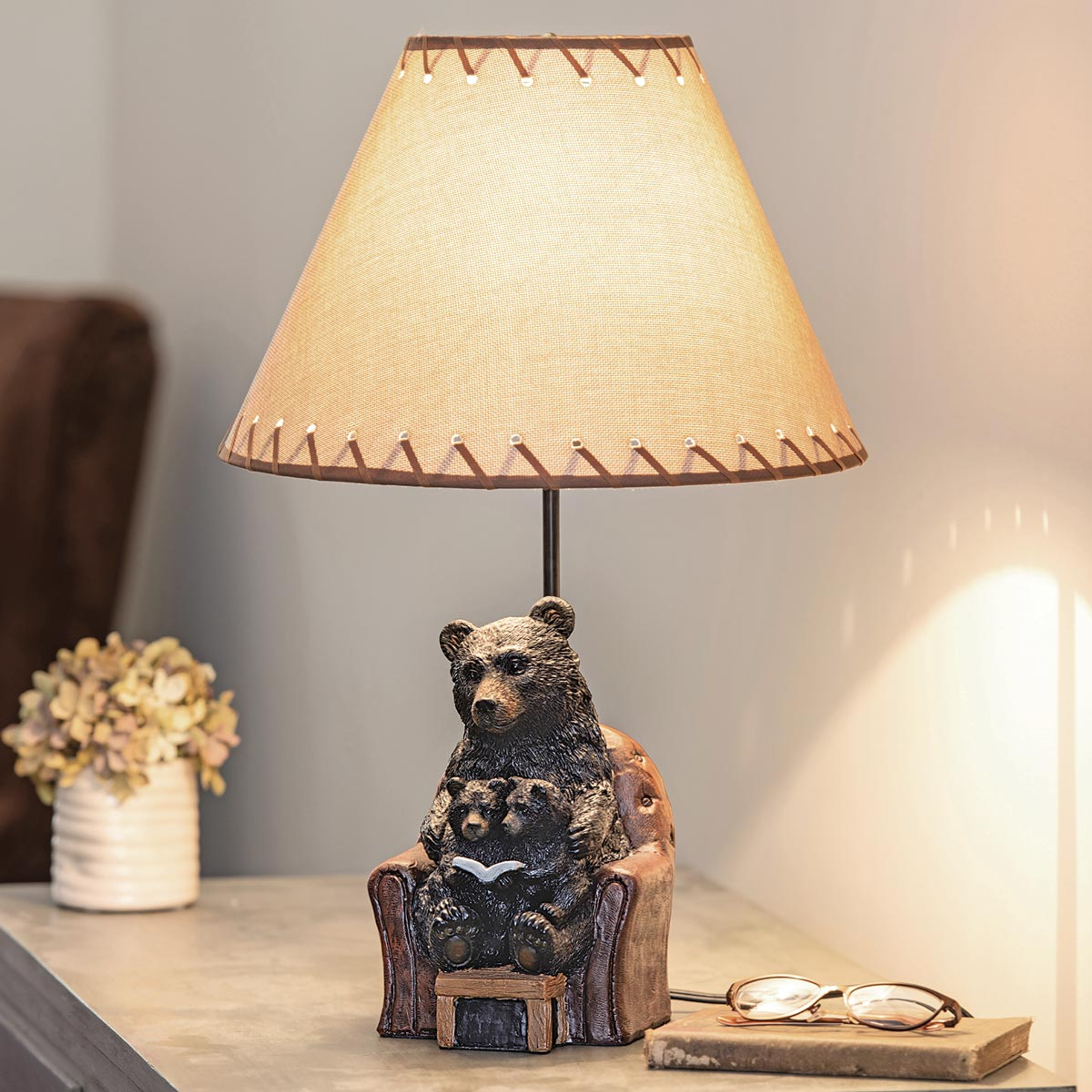 fireside design black bear lamp