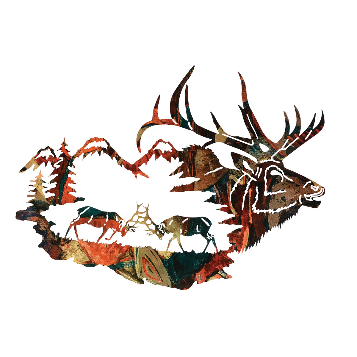 Reflections of the Wilderness Elk Wall Art Black Forest Decor