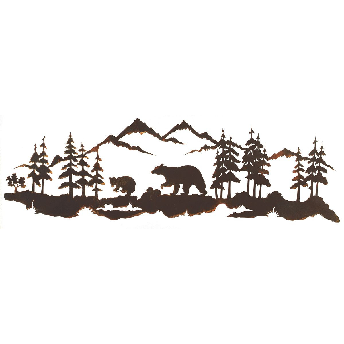 Bear Family Metal Wall Art Black Forest Decor