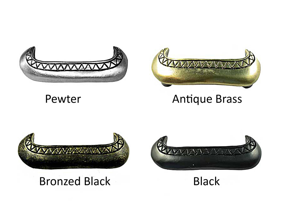 Rustic Canoe Pull Set of 2 Black Forest Decor