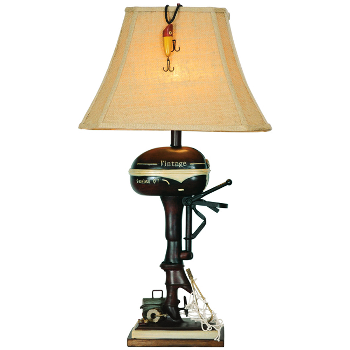 Vintage Boat Motor Lamp Black Forest Decor