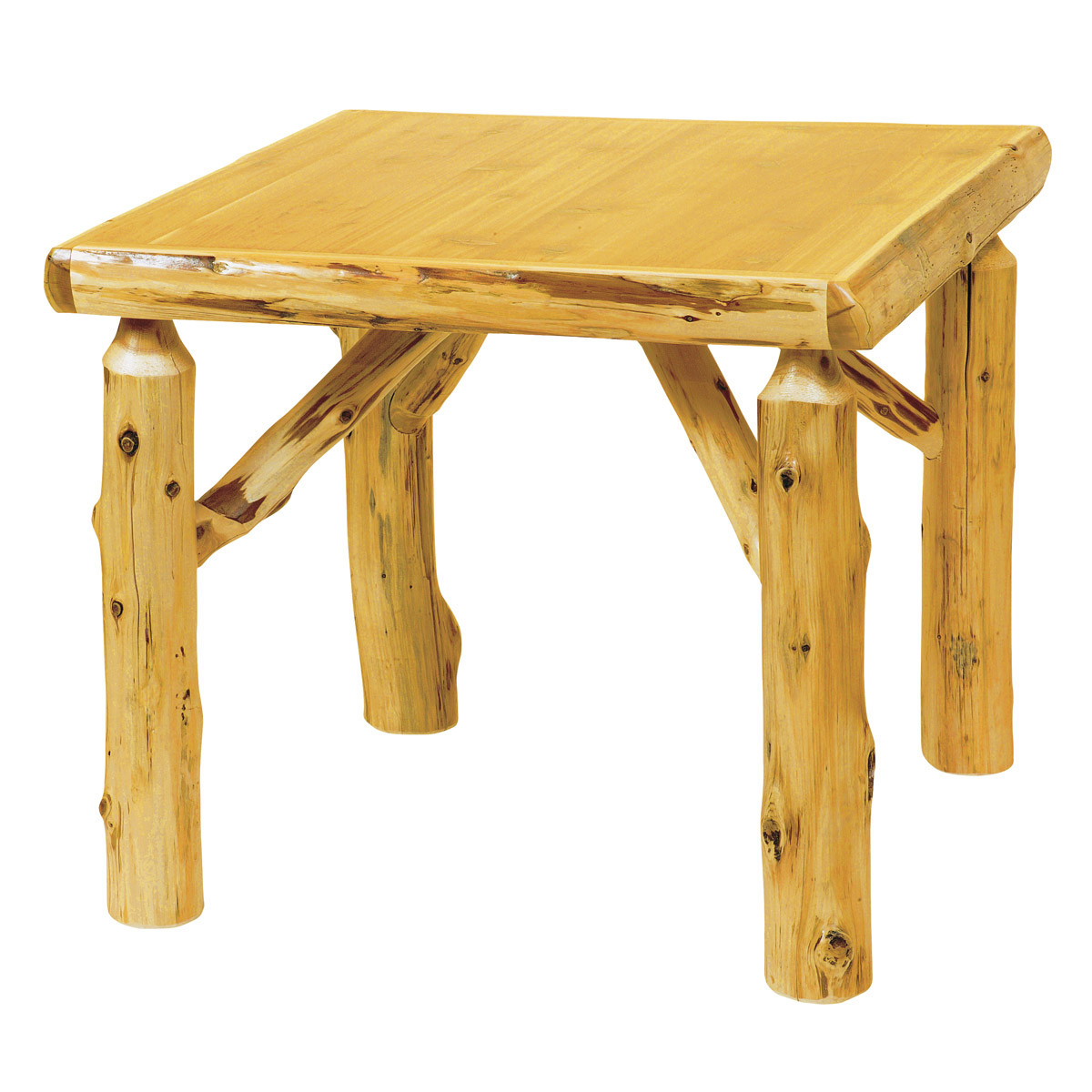 Rustic Coffee Tables: Cedar Log Enclosed Standard Finish Coffee Table ...
