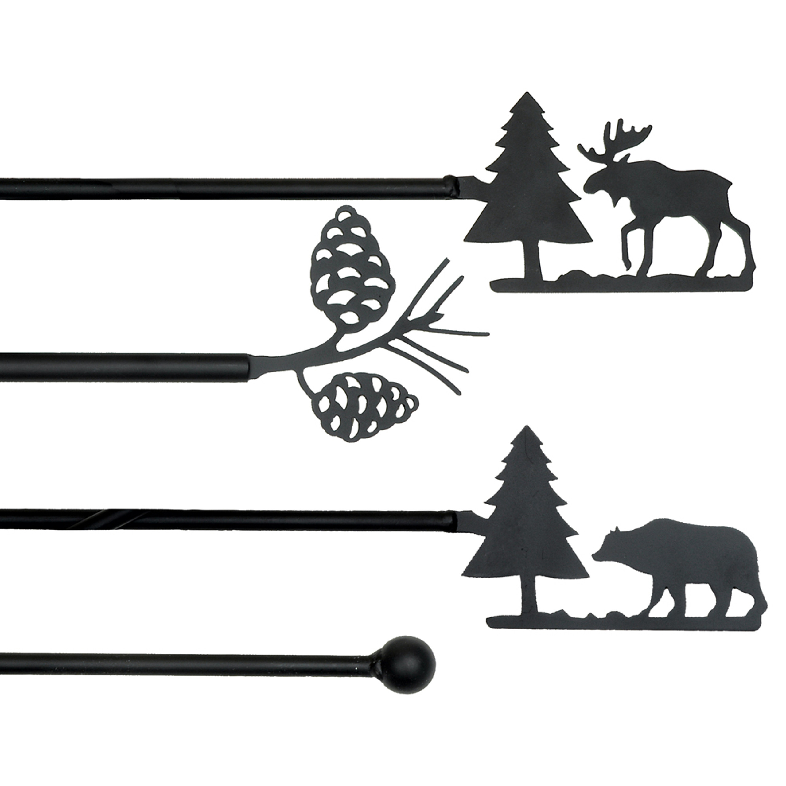 Pinecone Metal Curtain Rod | Black Forest Decor