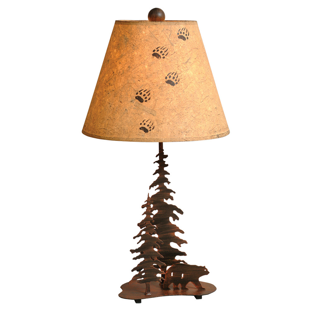 Bear Metal Art 3D Lamp Black Forest Decor