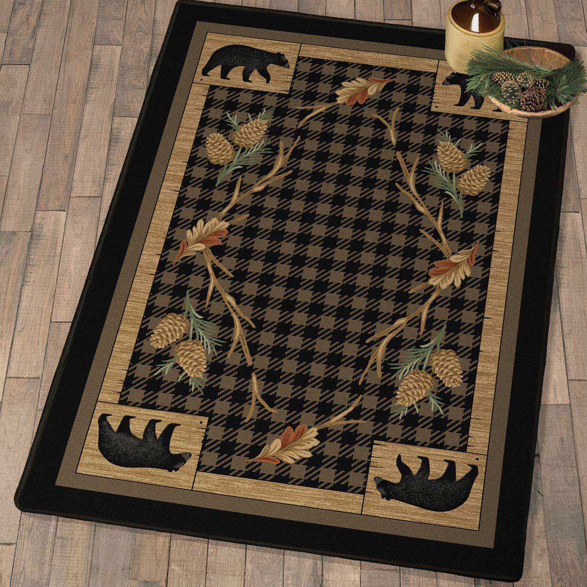 Bear Wilderness Hole Round Carpet NCU0HH827