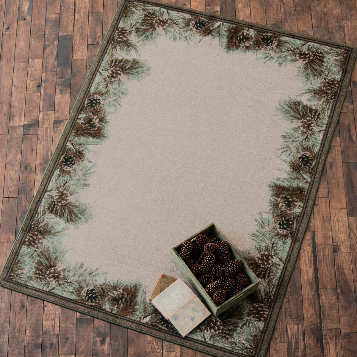 Pins and Needles Rug 5 x 8 Black Forest Decor