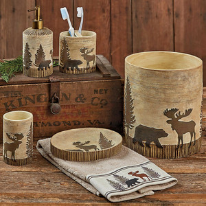 Woodland Moose & Bear Bath Accessories