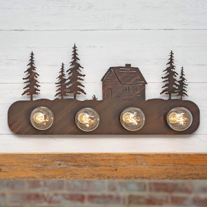 Forest Cabin Metal Vanity Lights