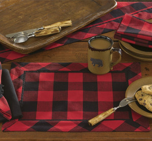 Red Buffalo Check Table Linens