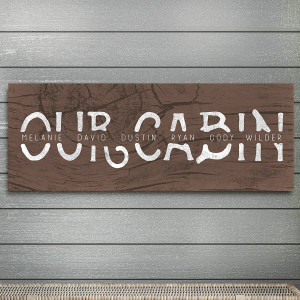 Our Cabin Personalized Wall Art