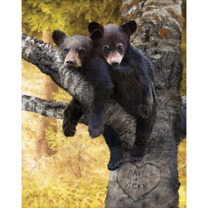 Bear Cub Love Personalized Wall Art