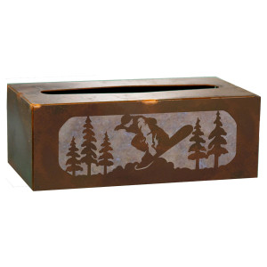 Snowboarder Tissue Covers and Waste Basket