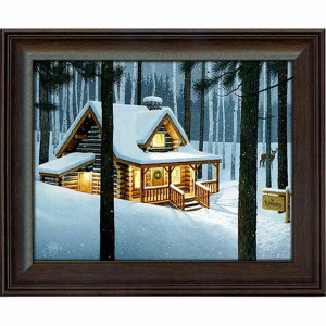 Snowy Cabin Personalized Wall Art