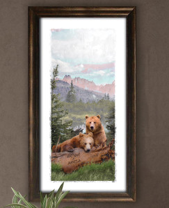 Rocky Mountain Bears Personalized Wall Art