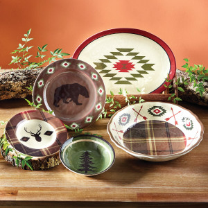 Native Bear Melamine Dinnerware