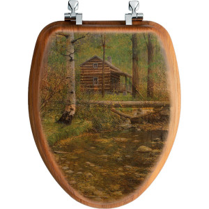 Autumn Hideaway Log Cabin Toilet Seat