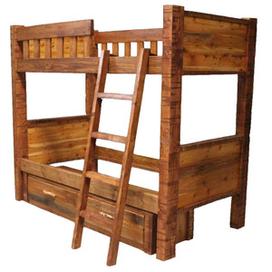 Barnwood Straight Leg Bunkbeds