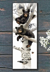 Sleepy Bears Personalized Wood Block Mounts