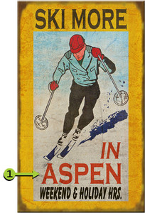 Ski More Personalized Signs