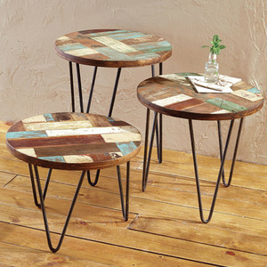 San Miguel Reclaimed Wood Side Tables