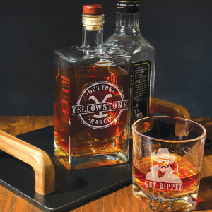 Yellowstone Decanter & Old Fashioned Glass