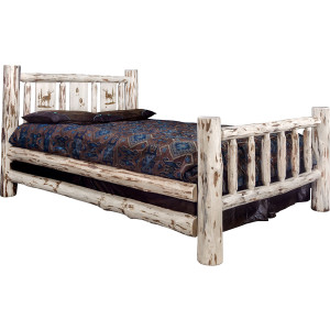 Frontier Bed with Laser-Engraved Elk Design