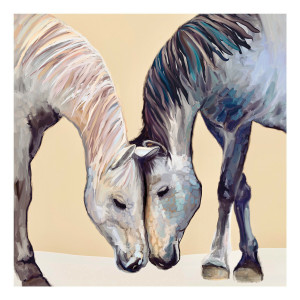 Horses in Love Canvas Art