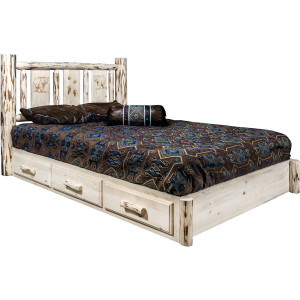 Ranchman's Platform Bed w/Storage& Bears Designs