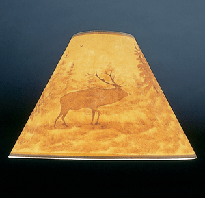 Hand Painted Elk Lamp Shade