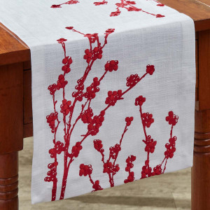 Red Winter Branch Table Runners