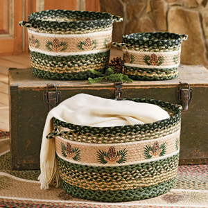 Pinecone Braided Utility Baskets