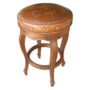 Spanish Heritage Round Stool - Antique Brown